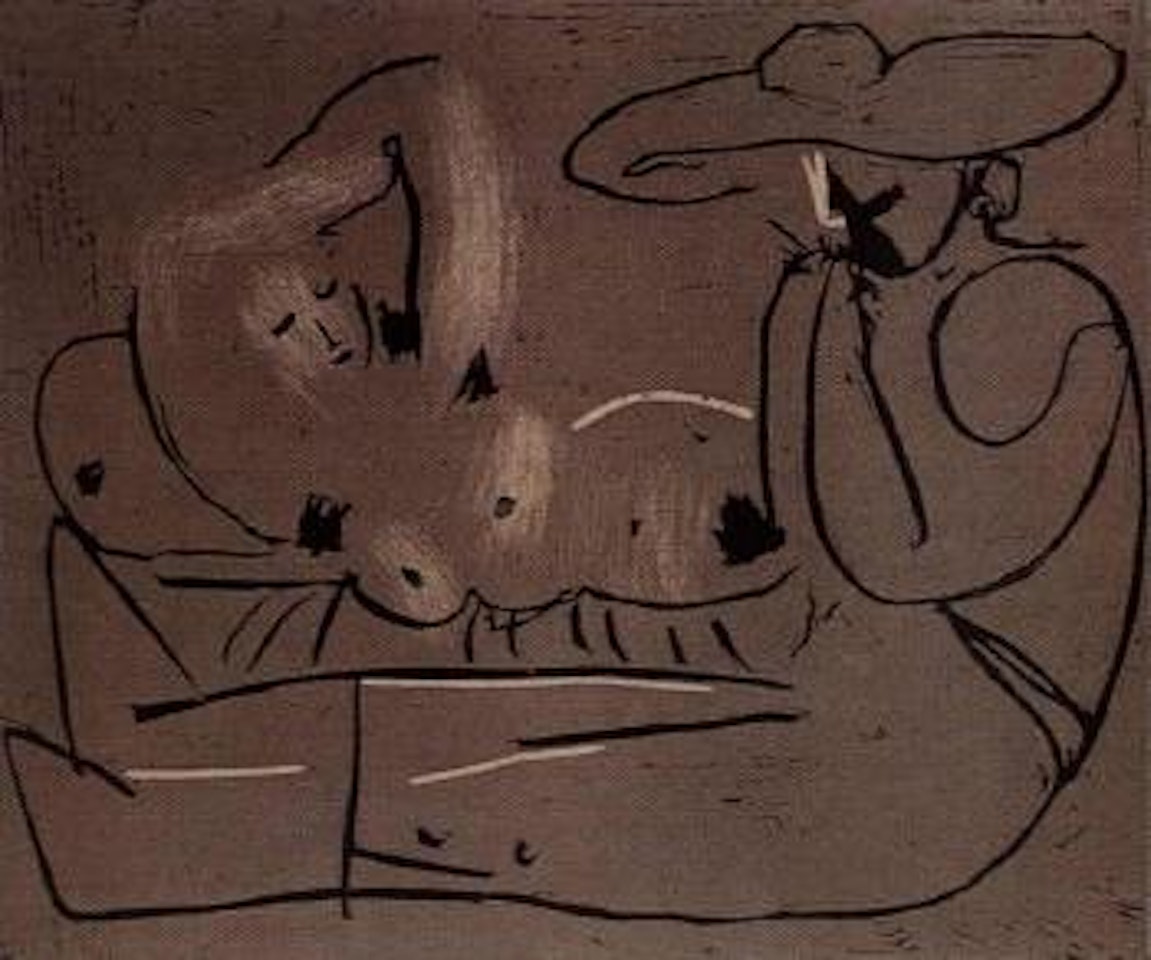 L'aubade, avec joueur d'harmonica by Pablo Picasso