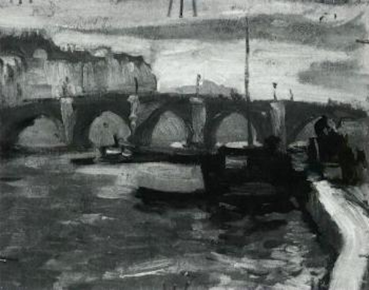 The Louvre across the Seine. Docksde on the Seine by Alexander Young Jackson