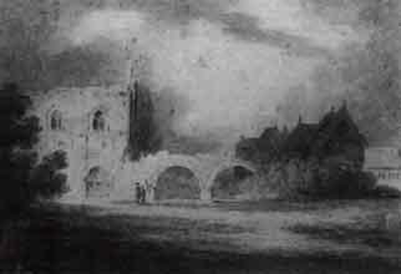 Figures before a ruined church by Thomas Girtin