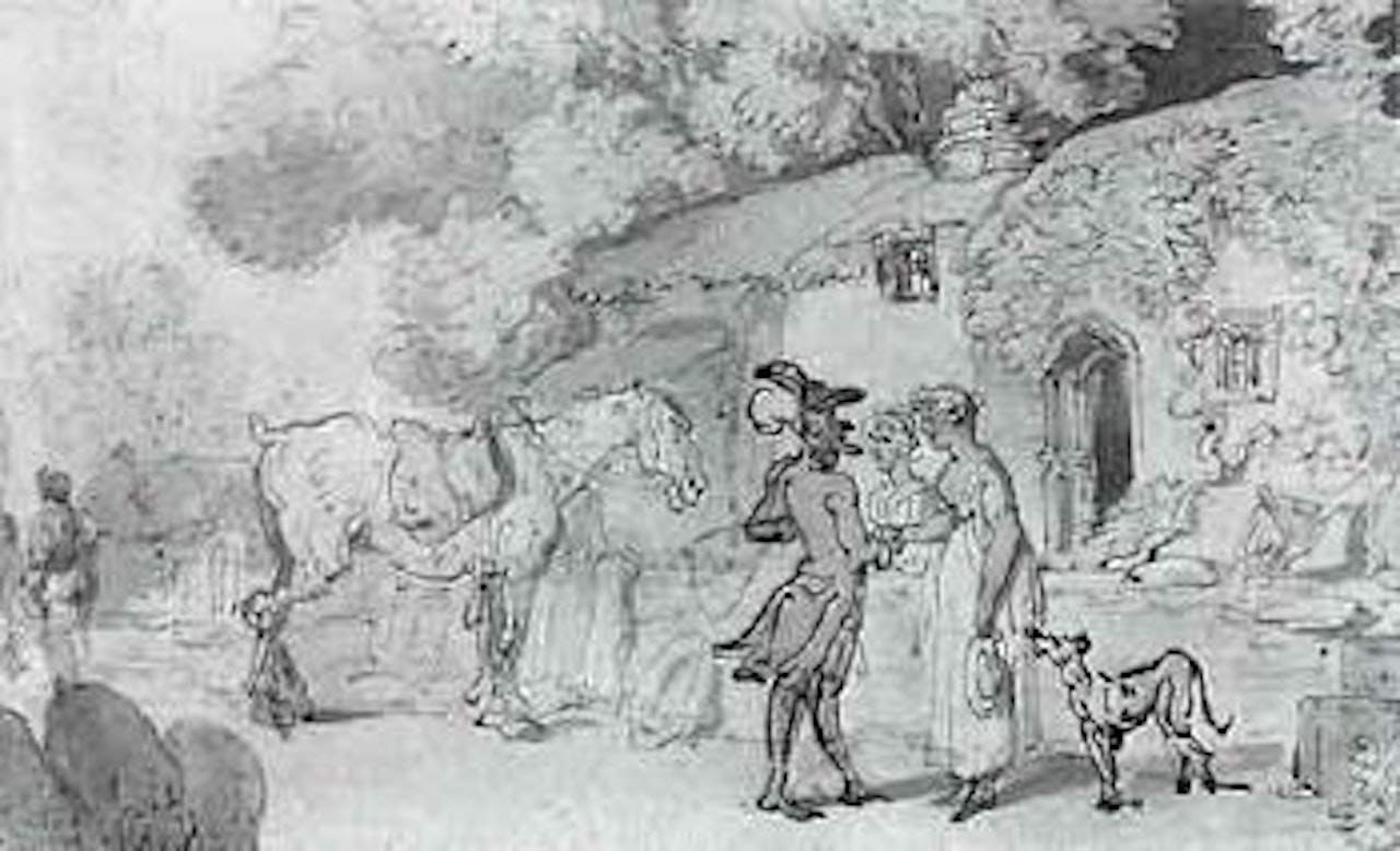 Dr Syntax taking leave by Thomas Rowlandson