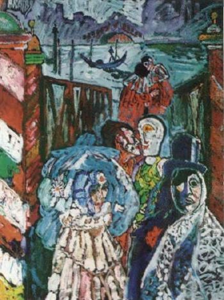Commedia dell'arte, Venice by John Bratby
