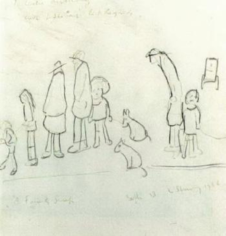 Family group by Laurence Stephen Lowry