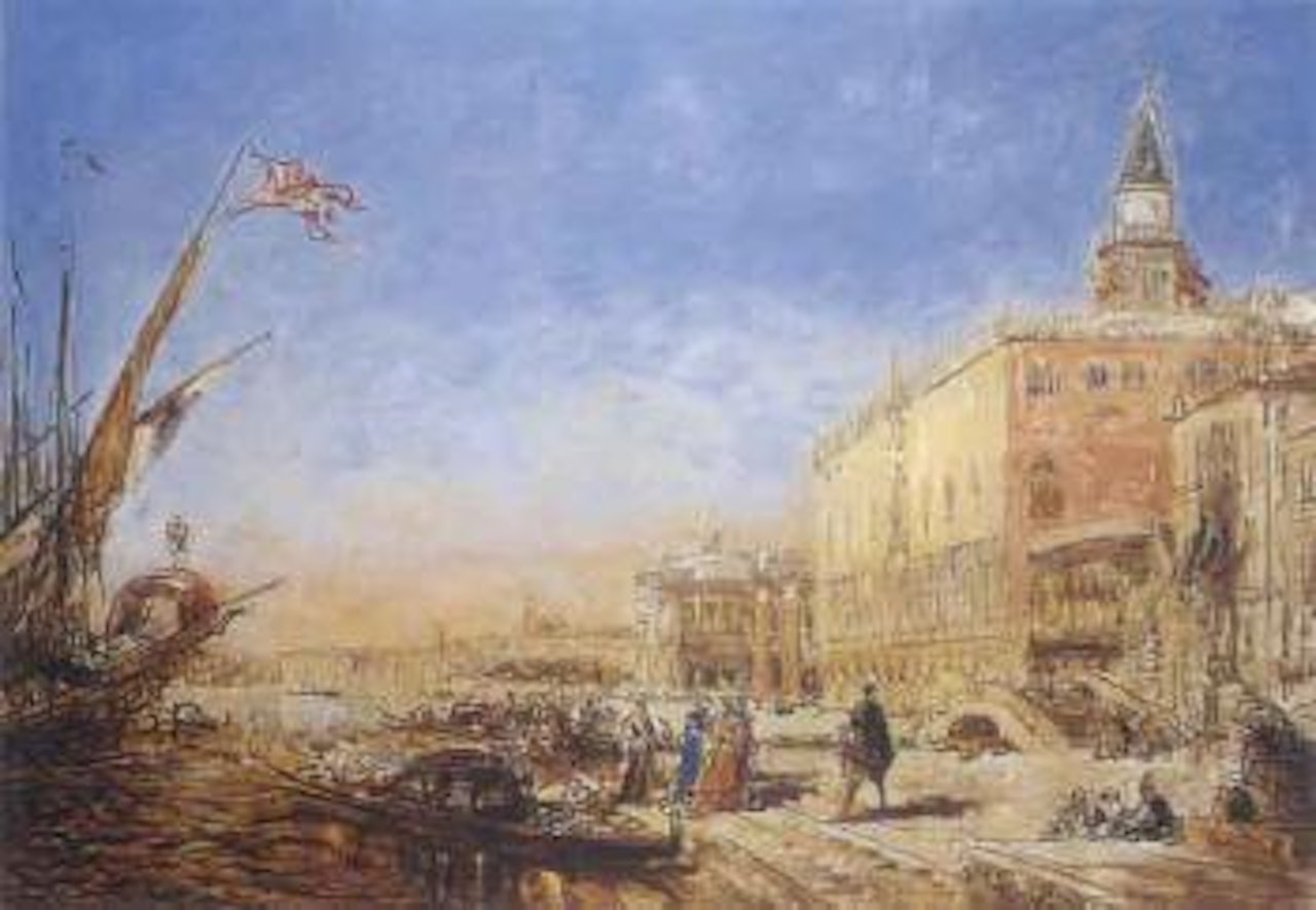 Venise, le Palais des Doges, vue du Quai des Esclaves by Félix Ziem