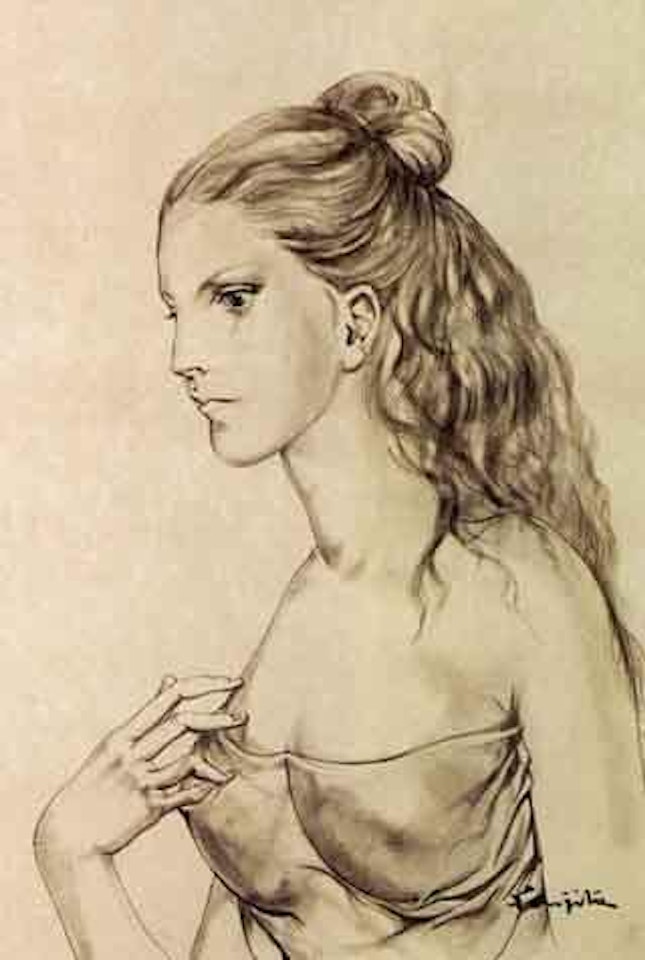 Portrait de jeune fille by Leonard Tsuguharu Foujita