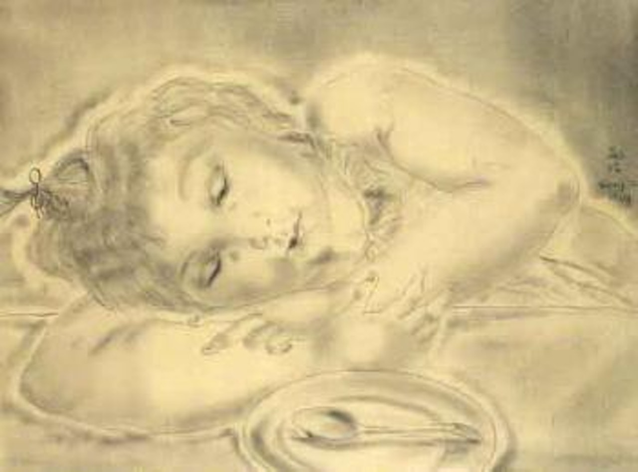 Jeune fille endormie by Leonard Tsuguharu Foujita