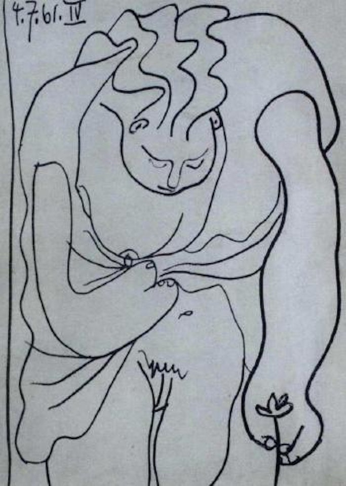Woman with flower by Pablo Picasso