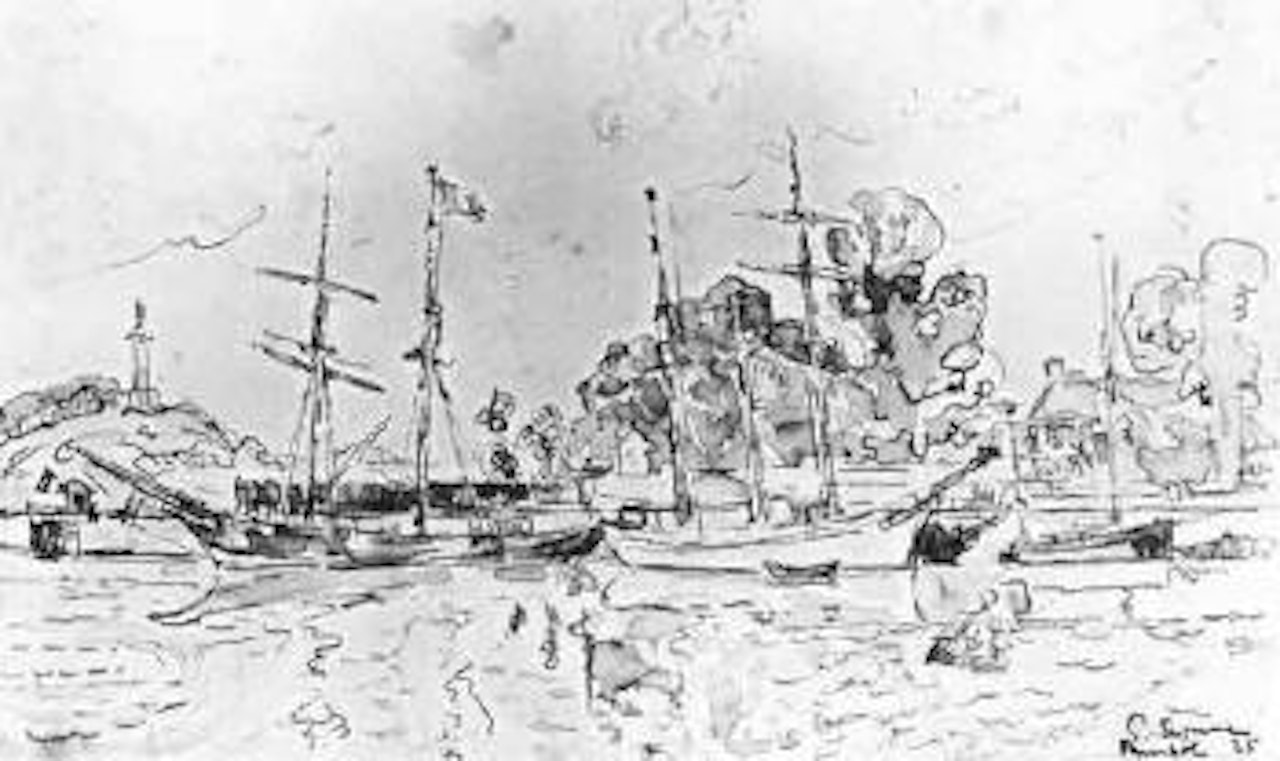 Voiliers a Paimpol by Paul Signac