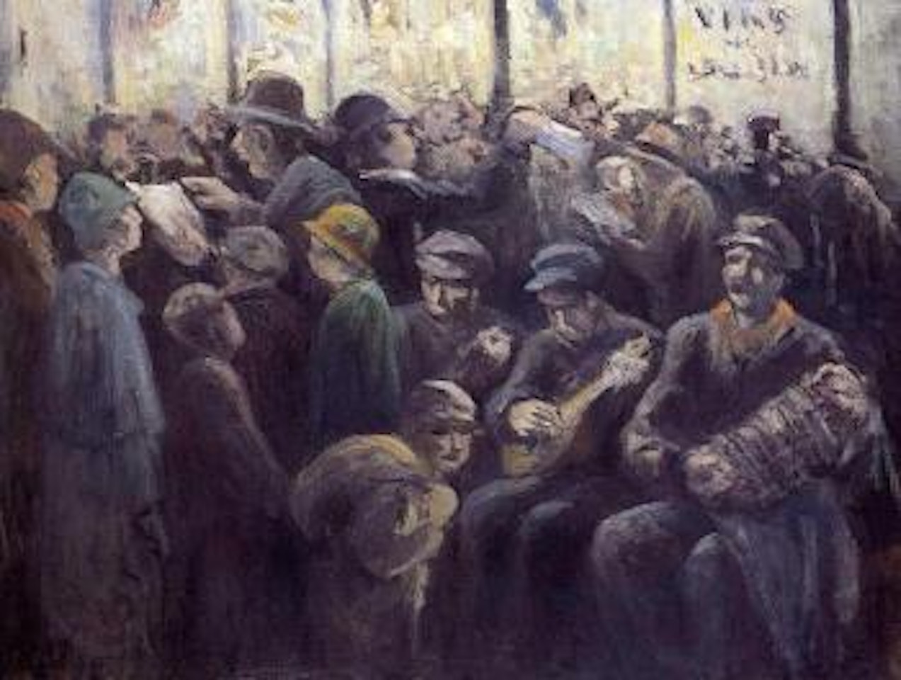 Les musiciens dans la foule by Maximilien Luce