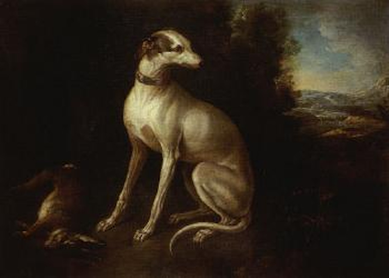 Paysage au chien de chasse et au gibier by Jean-Baptiste Oudry