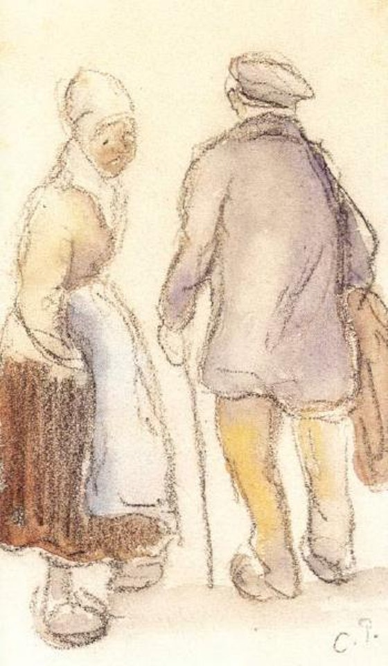 Vieille et vieux paysans by Camille Pissarro