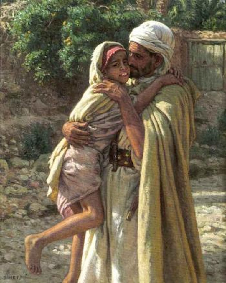 Tendresse paternelle by Etienne Alphonse Dinet