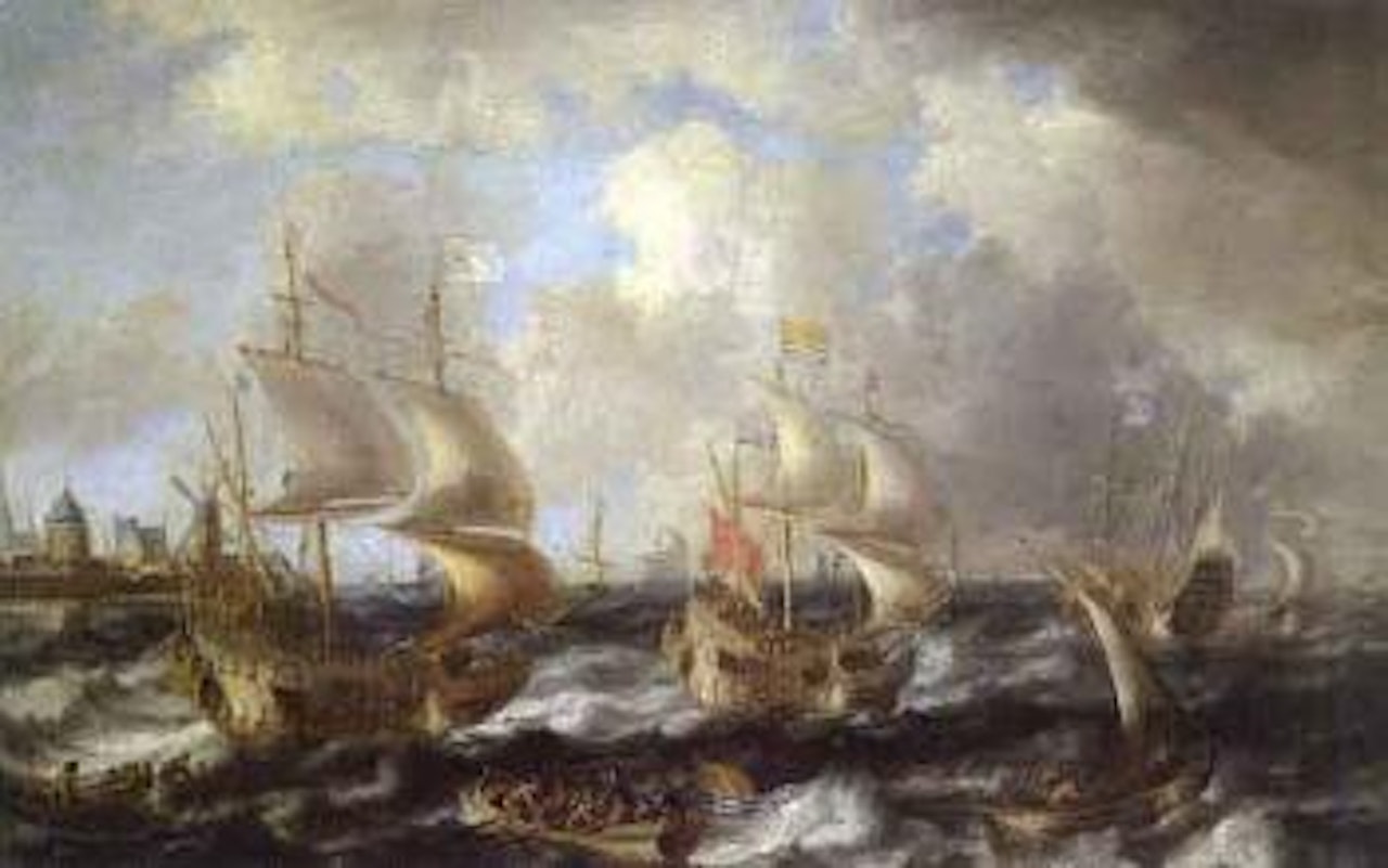 Navires devant Vlissingen by Dutch School