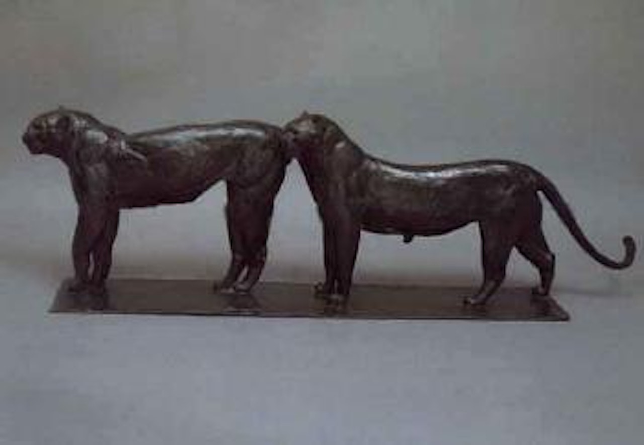 Deux leopards, le male en tete by Rembrandt Bugatti