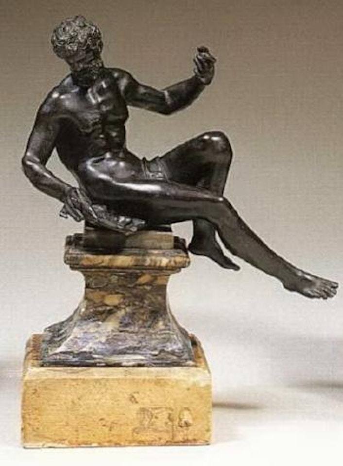 Homme assis sur une draperie by Italian School