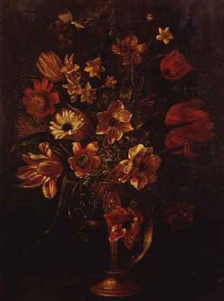Vase de fleurs by English School