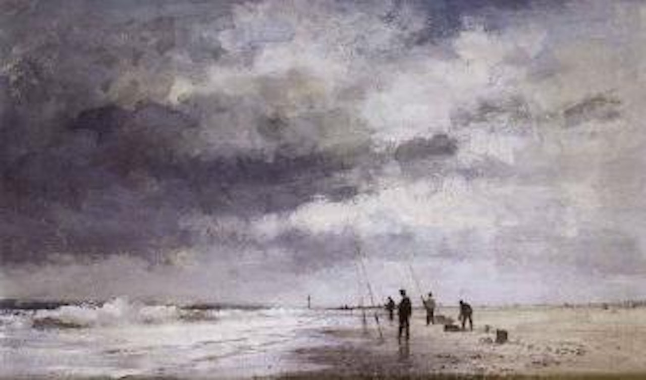Anglers Waxham Beach by Edward Seago