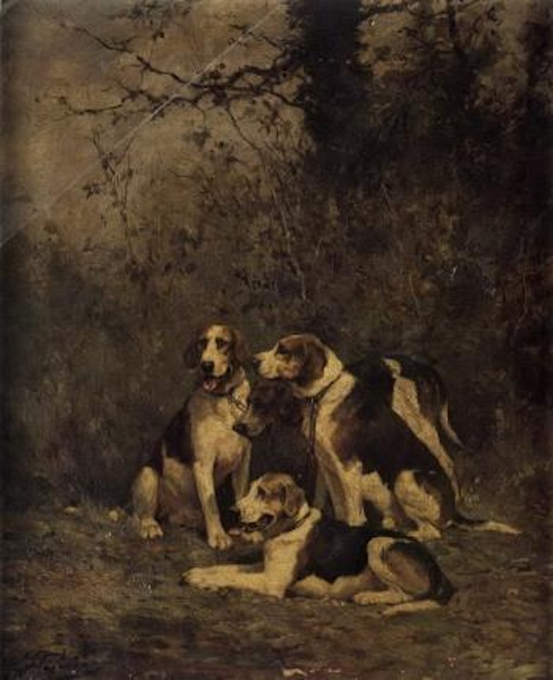 Hounds at rest by Olivier de Penne