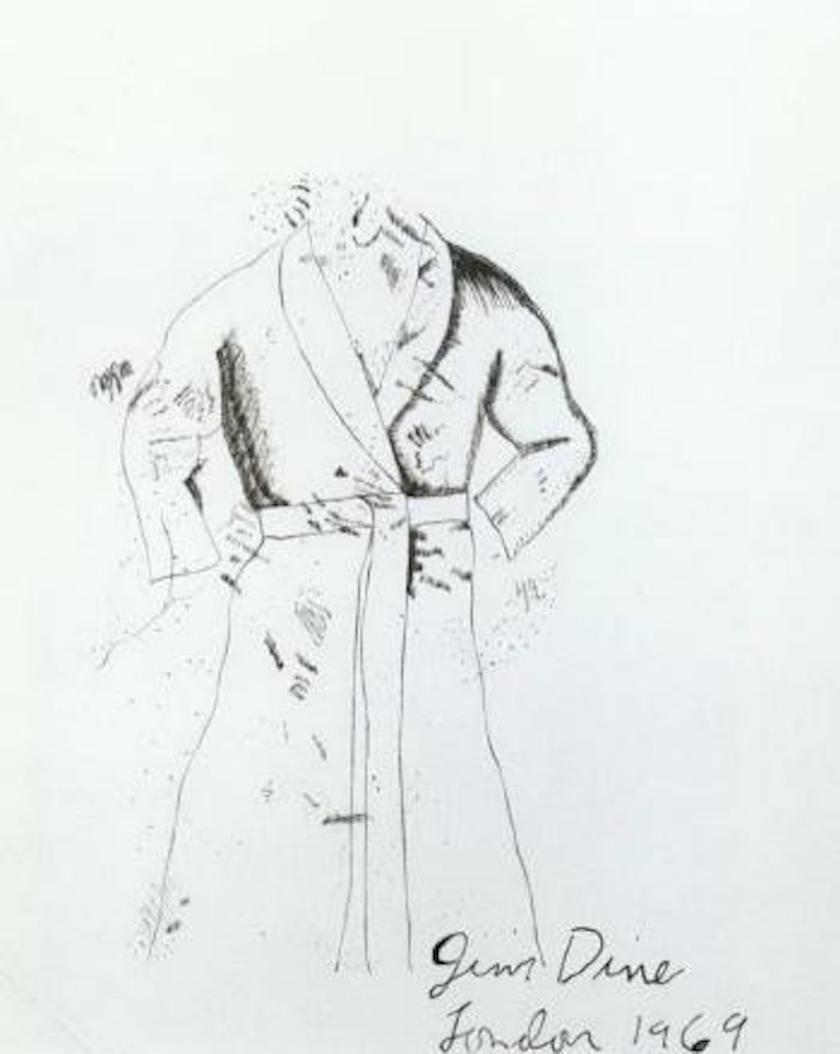 Untitled, drawing for etching by Jim Dine