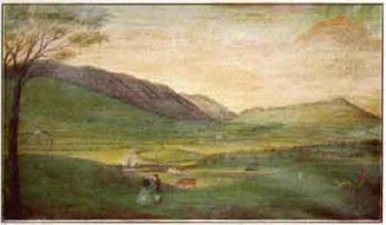 St Johns in the Vale with Threkald old bridge by English School