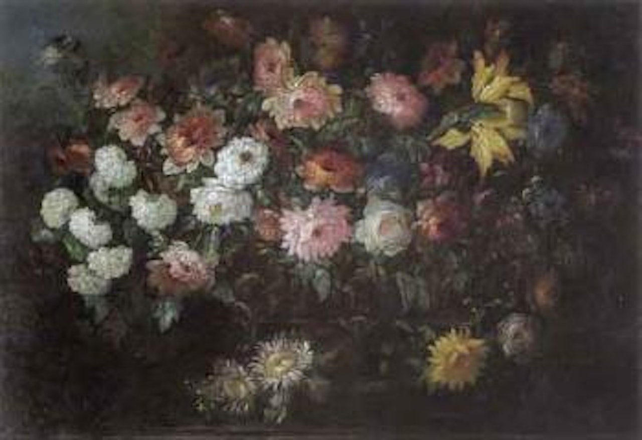 Still life of flowers by Franz Werner von Tamm