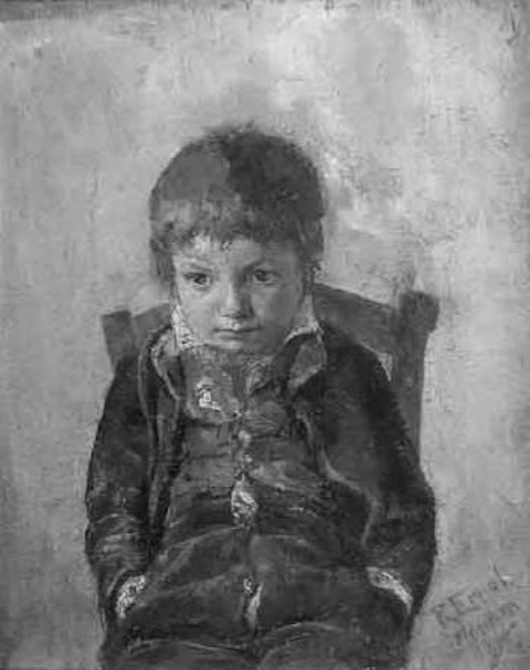 Portrait of boy by Rudolf Ernst