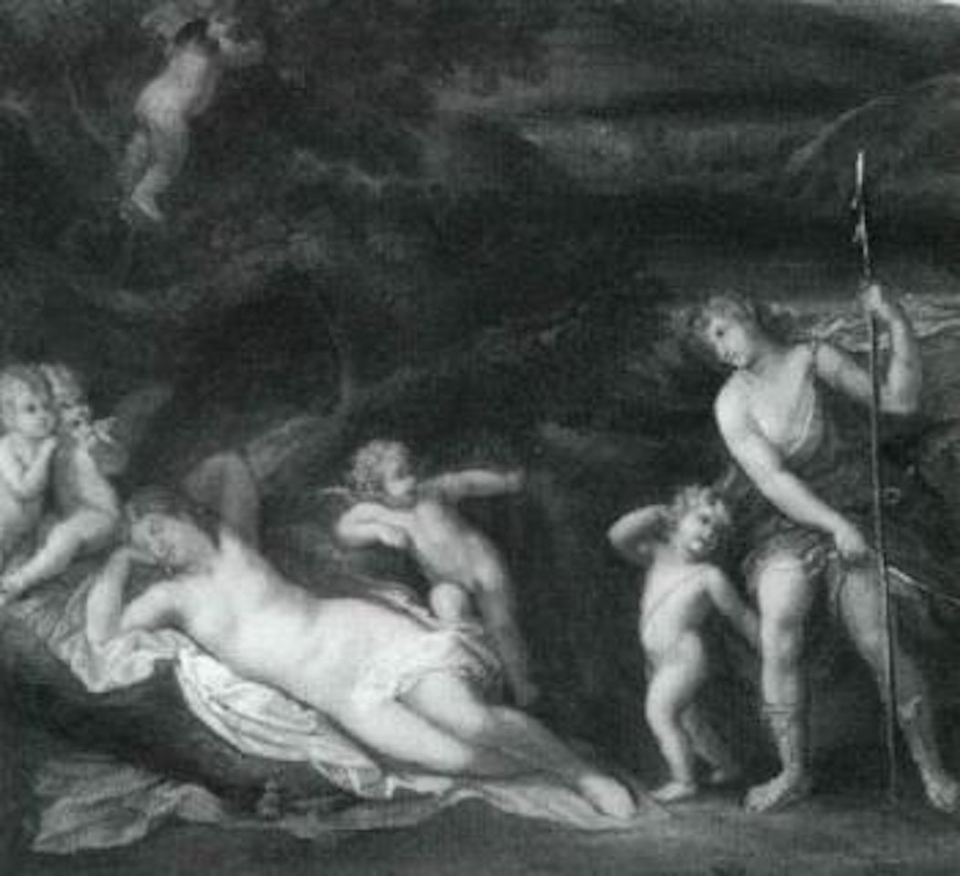 Sleeping Venus and Adonis by French School