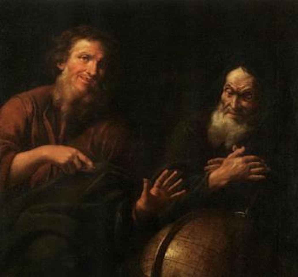 Demokrit and Heraklit before a globe by Jacob Jordaens