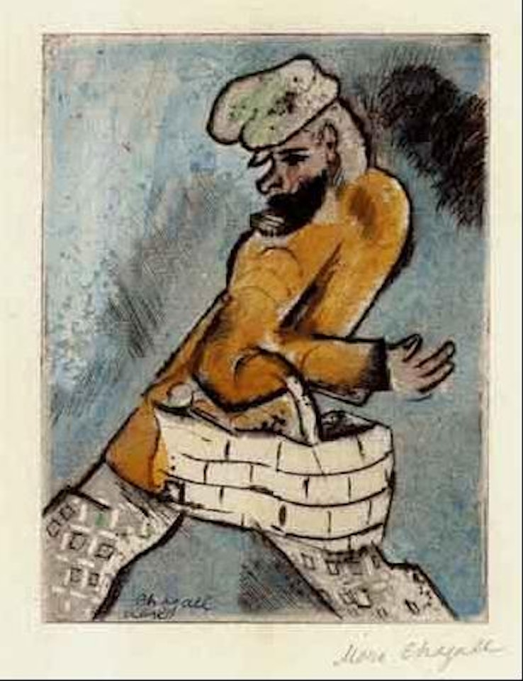 Man with basket by Marc Chagall