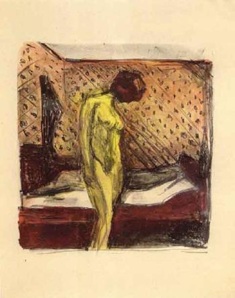 Female nude in room by Edvard Munch