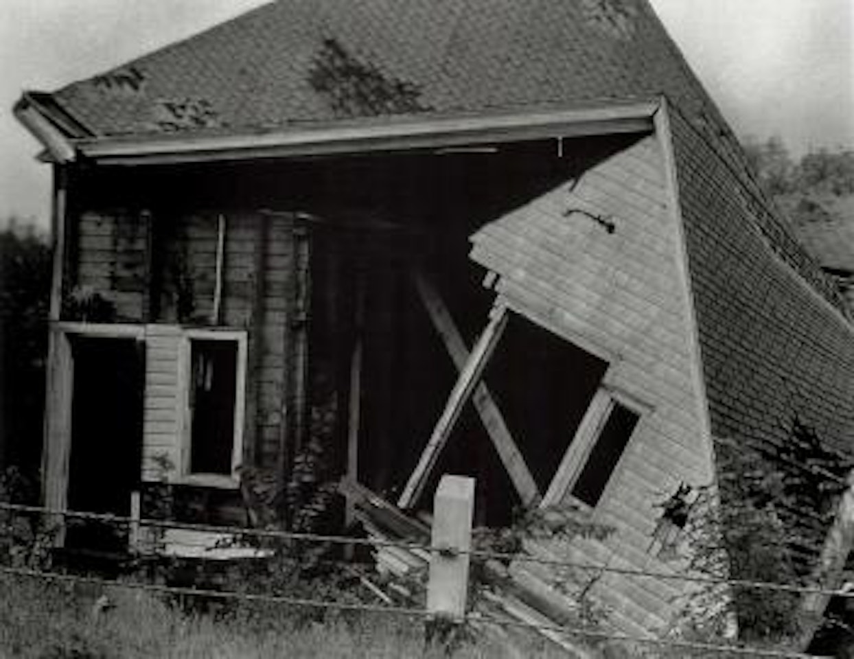Fallen house by Paul Outerbridge