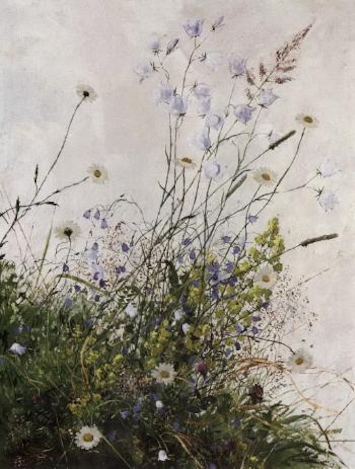 Hare-bells and other meadow flowers by Olle Hjortzberg