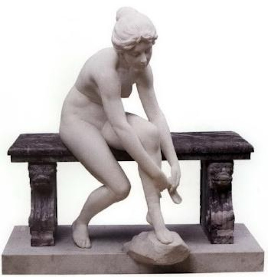 Woman on bench by Alfred Boucher