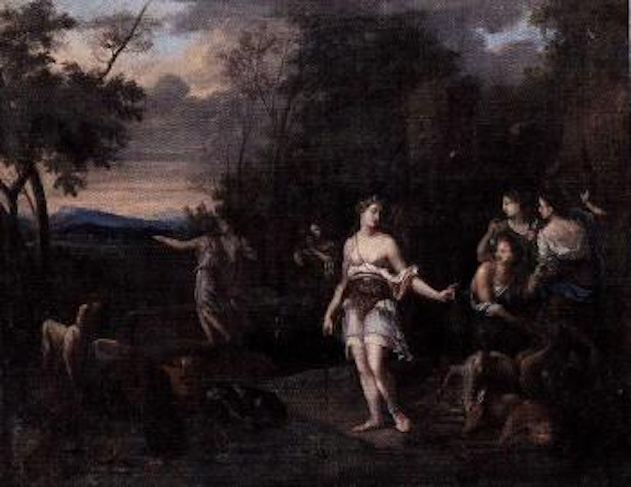 Diana and her nymphs after the hunt by Flemish School