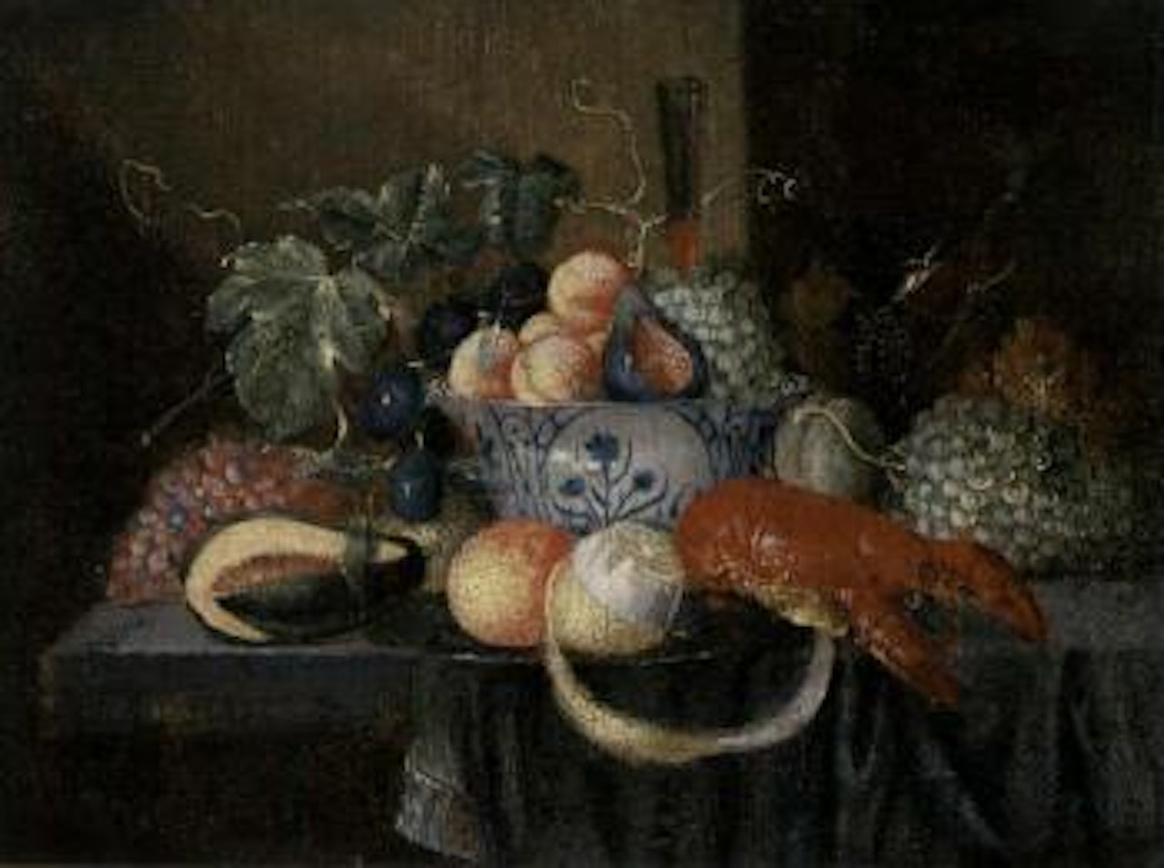 Still life of lobster and fruit by Cornelis de Heem