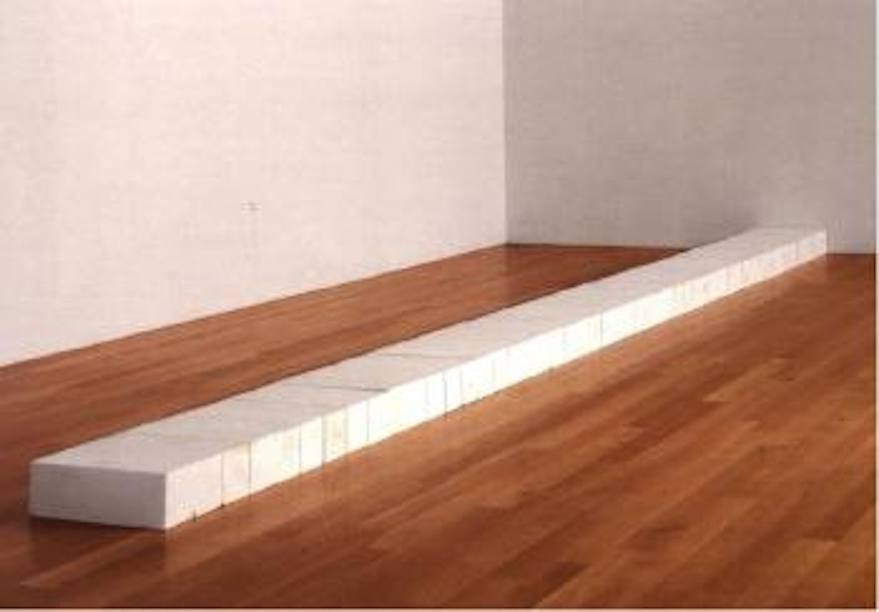 51 white row by Carl Andre