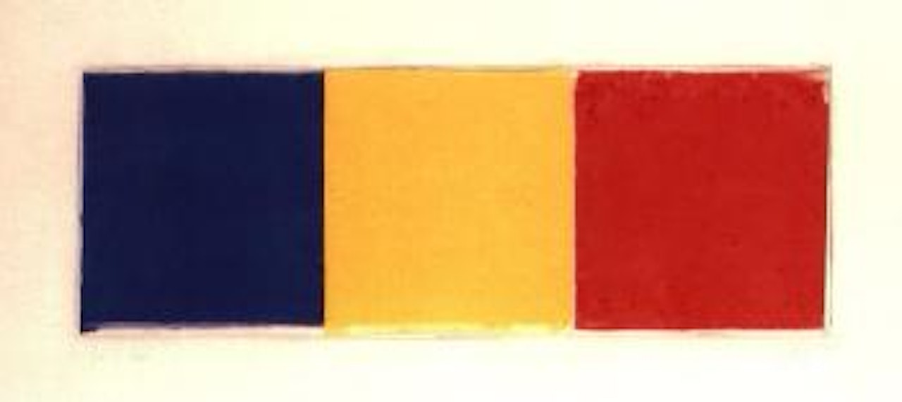Blue yellow red - collage for Ken by Ellsworth Kelly