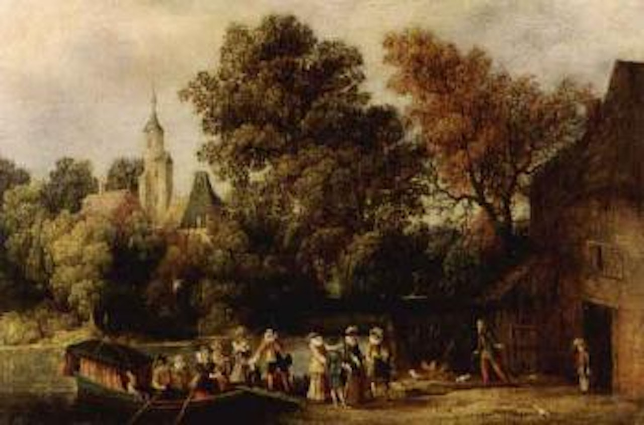 La visite du chatelain, dans le gout du 17eme by Flemish School