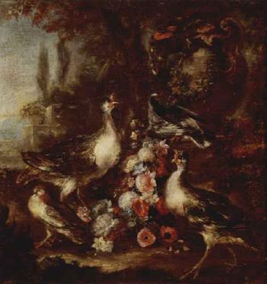 Oiseaux et fleurs by Dutch School