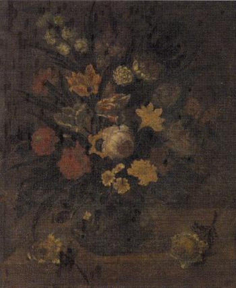 Bouquets de fleurs dans un vase by Italian School