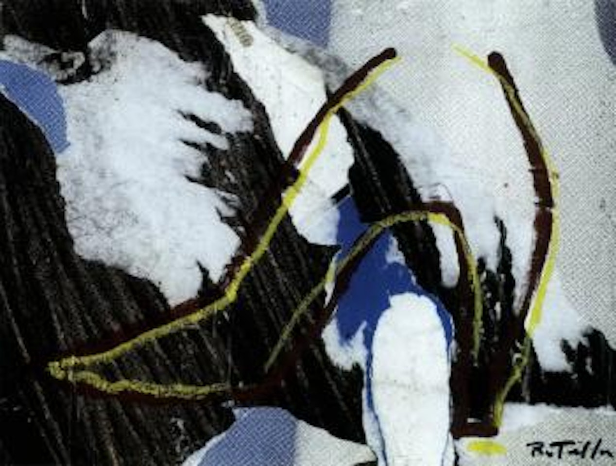 La scarpa, sovrapittura by Mimmo Rotella