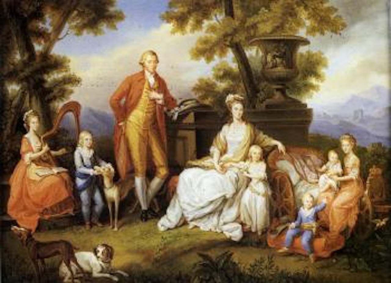 Ferdinando IV, the queen Maria Carolina and their children by Angelica Kauffmann