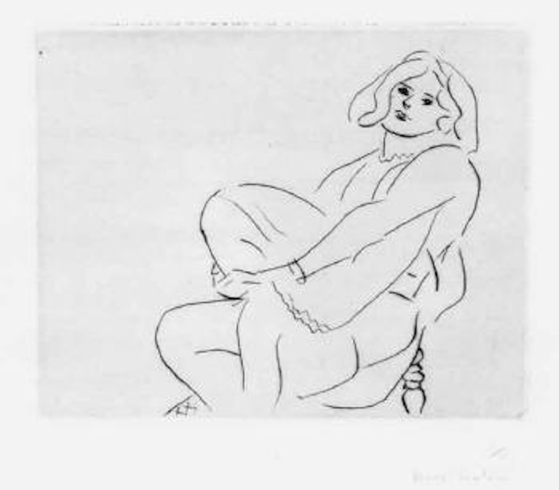Jeune femme enserrant son genou gauche by Henri Matisse