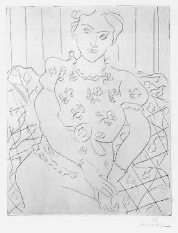Jeune femme au corsage fleuri by Henri Matisse