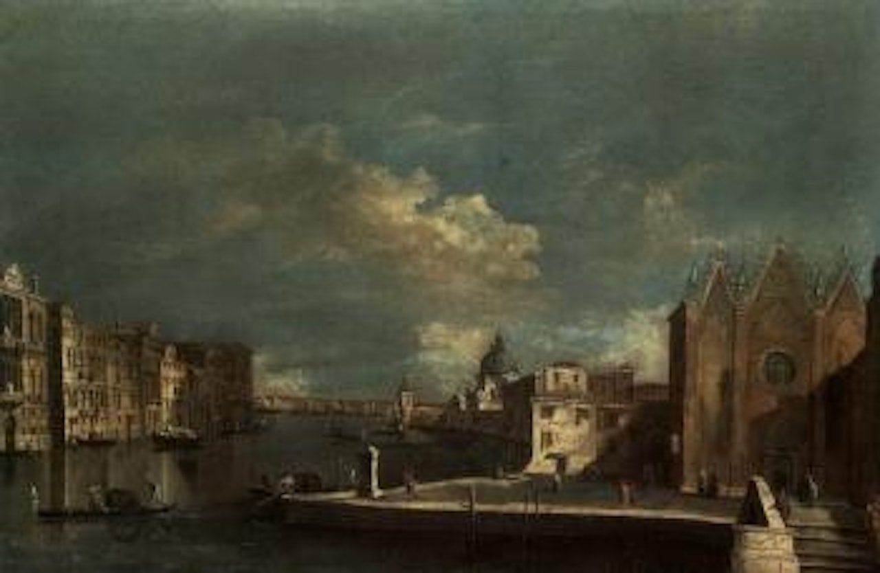 Venice, aview of the Grand Canal, looking south from Santa Maria Della Carita by Venetian School