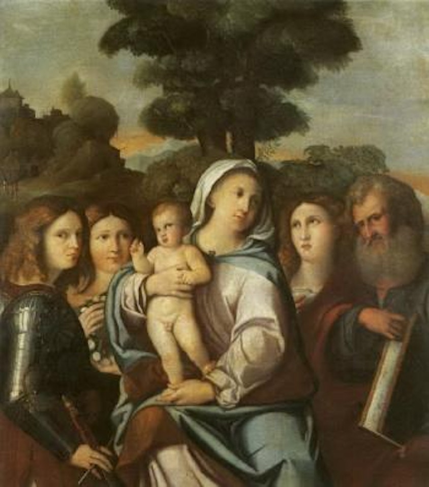 Sacra conversazione, the Madonna and Child with Saints George, Dorothea, Mary Magdalene and Mark by Jacopo Palma il Giovane