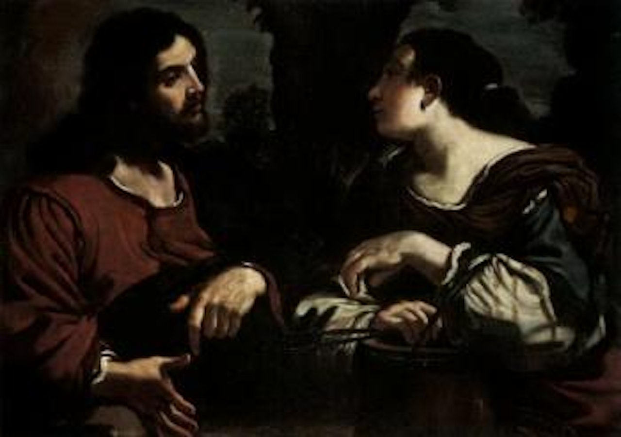 Christ and woman of Samaria by Guercino