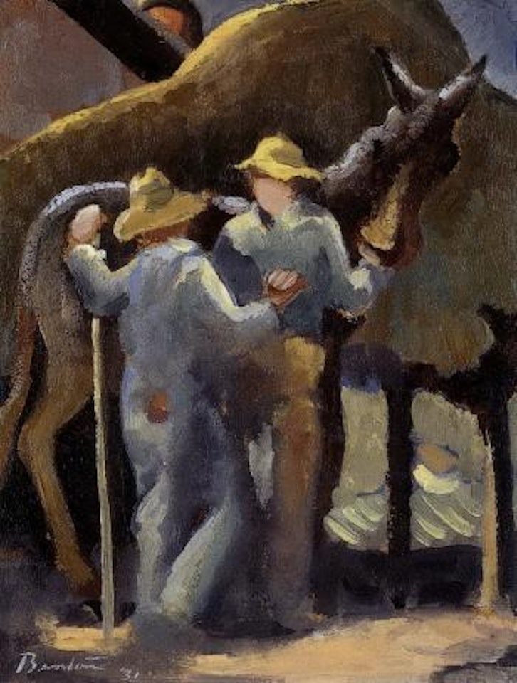 Two workers by Thomas Hart Benton