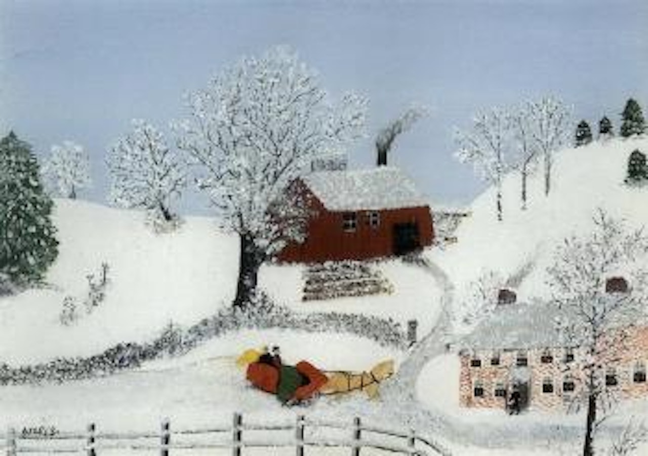 The sugarhouse by Grandma Moses