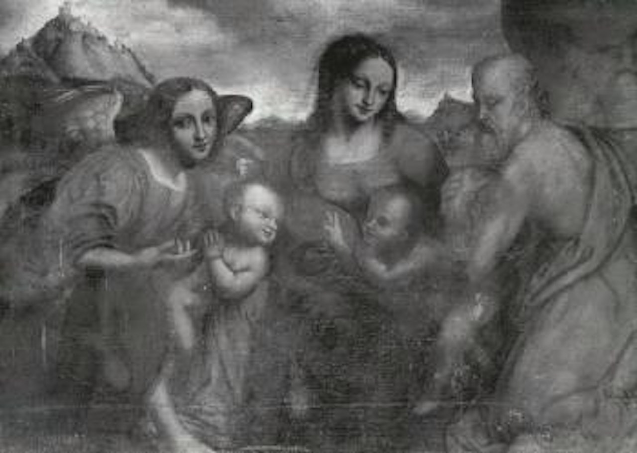 Vierge a l'Enfant antouree de Saint Jean-Baptiste, Saint Jerome, ange by Gianpietrino