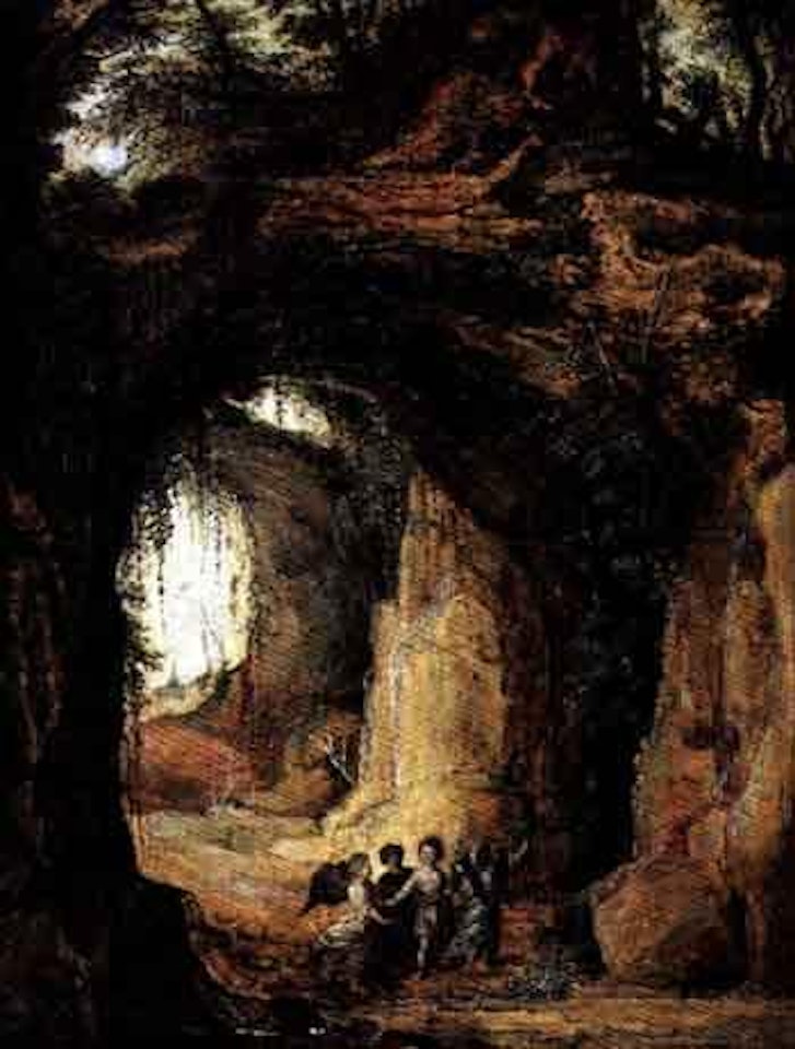 Angels leading Saint John the Baptist child by Joos de Momper the Younger